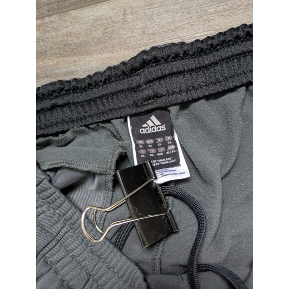 Adidas Track Pants Men's XL Dark Gray Sweatpants 32" Inseam 3 Stripes - Picture 3 of 6
